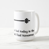 苦痛引用文のマグを今日感じます コーヒーマグカップ (正面右)
