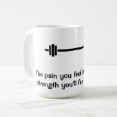 苦痛引用文のマグを今日感じます コーヒーマグカップ (正面左)