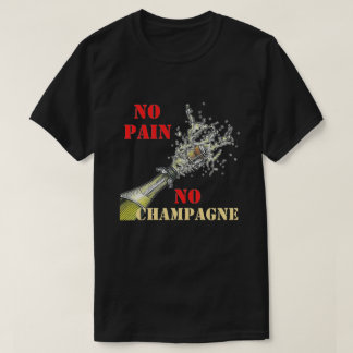 苦痛無しシャンペンのTシャツ無し Tシャツ