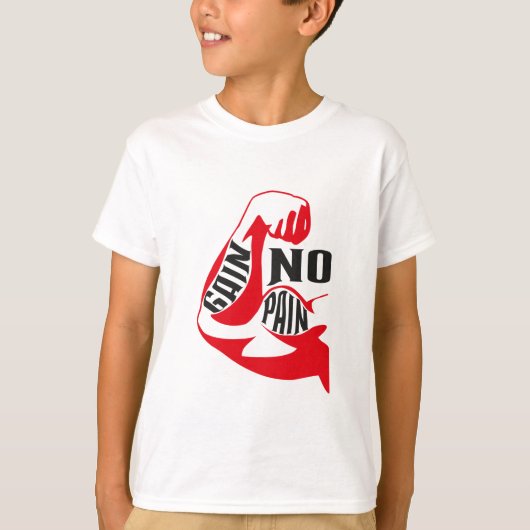 苦痛無し利益無し Tシャツ (正面)