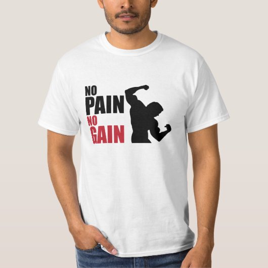 苦痛無し利益無し Tシャツ (正面)