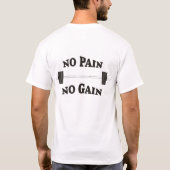 苦痛無し男性へ利益ワイシャツ無し Tシャツ (裏面)