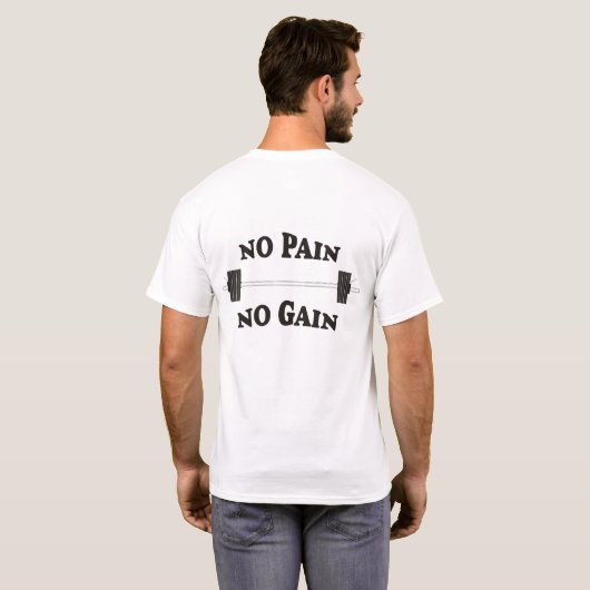 苦痛無し男性へ利益ワイシャツ無し Tシャツ (裏面フル)