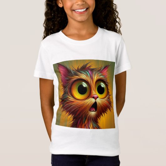 苦笑いして驚く Tシャツ (正面)