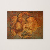 苦脳の石の背景のGanesh ジグソーパズル (横)