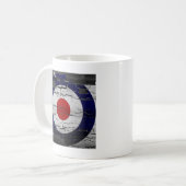 苦脳モダンなターゲット記号 コーヒーマグカップ (正面左)