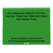苦行の入り江の緑の宇宙のカレンダー カレンダー (裏面)