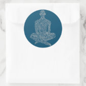 苦行者（ネイビーとグレー） ラウンドシール (バッグ)