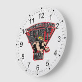 苦闘することはそれを持って来ます ラージ壁時計 (傾斜)