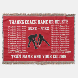 苦闘するコーチ、あなたの色および文字のためのギフト スローブランケット