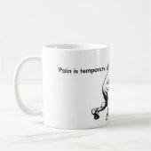 苦闘する白11のozのクラシックで白いマグ コーヒーマグカップ (左)