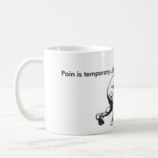 苦闘する白11のozのクラシックで白いマグ コーヒーマグカップ (左)