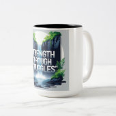 苦闘による強さ ツートーンマグカップ (正面右)