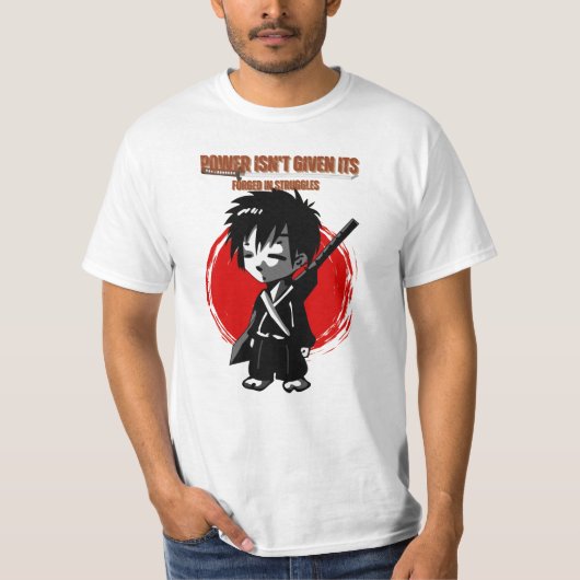 苦闘の中で鍛えられる — 力は痛みから生まれる Tシャツ (正面)