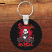 苦闘はパンダ実在シャツフィットネスジムボディー キーホルダー (正面)