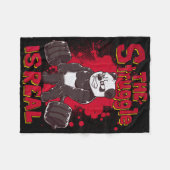 苦闘はパンダ実在シャツフィットネスジムボディー フリースブランケット (正面(横))