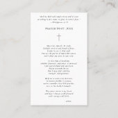 苦難エイドクロスサンジュドフォト祈りの言葉カード 名刺 (裏面)