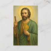 苦難エイドクロスサンジュドフォト祈りの言葉カード 名刺 (正面)