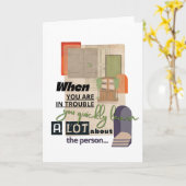 苦難フレンドシップ引用文イラストレーション カード (黄色い花)