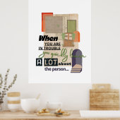 苦難フレンドシップ引用文イラストレーション ポスター (キッチン)