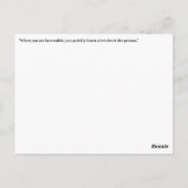 苦難フレンドシップ引用文イラストレーション ポストカード (裏面)