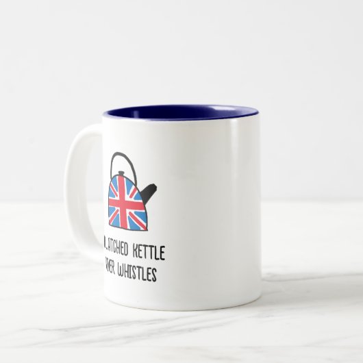 英おもしろい国イングランド連合ジャックやかん茶マグカップ ツートーンマグカップ (正面左)