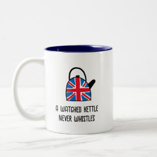 英おもしろい国イングランド連合ジャックやかん茶マグカップ ツートーンマグカップ