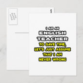 英おもしろい国先生のTシャツと贈り物 ポストカード (正面/裏面)