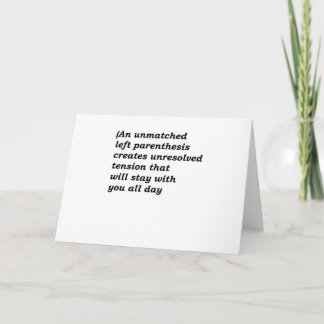 英おもしろい語文法 – 括弧が一致しません カード