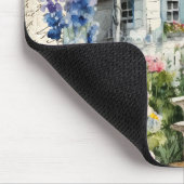 英お洒落語コテージおとぎ話フラワーガーデン マウスパッド (コーナー)