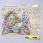 英お洒落語コテージガーデンベンチオールドレター 薄葉紙 (クラフト)