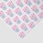 英かわいらし語バラブルー&ホワイト花瓶ベビーシャワー 薄葉紙 (詳細)