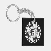 英と陽アジアのシンボル意味キーチェーン キーホルダー (正面左)