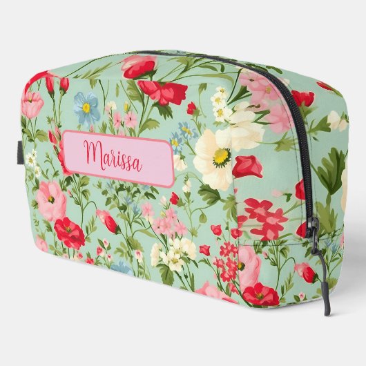 英エレガント国ワイルドフラワーパーソナライズされた ドップキット (右コーナー)