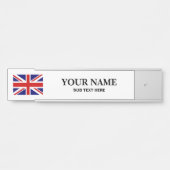 英カスタム国旗付きデスクネームプレート サインプレート (正面)