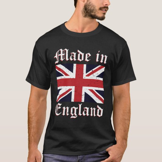 英カッコいい国統一された国旗のユニオン・ジャックがイギリス製 Tシャツ (正面)