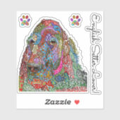 英カラフル語セッターラバービニール シール (シート)