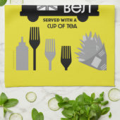 英クラシック国の魚とチップ キッチンタオル (折り畳み)