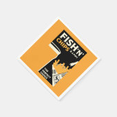 英クラシック国の魚とチップ スタンダードカクテルナプキン (角)