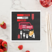 英クラシック国の魚とチップ スタンダードランチョンナプキン (インサイチュ)