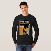 英クラシック国の魚とチップ Tシャツ (正面フル)