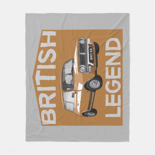 英クラシック国車 |ガソリンヘッド |ヴィンテージ |マグカップ フリースブランケット (正面)