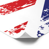 英グランジ国アメリカ国旗 ポスター (角)