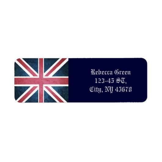 英グランジ国統一された連合ジャック国旗 ラベル (正面)