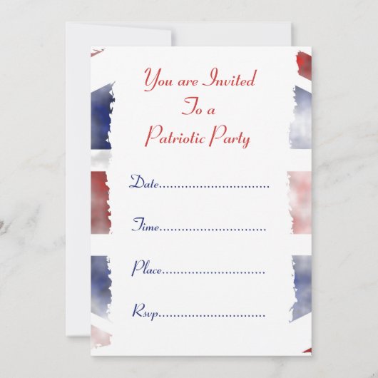 英グランジ国 招待状 (裏面)