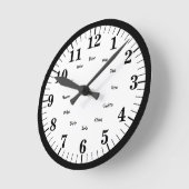 英スペインの数字ラウンドクロック ラウンド壁時計 (傾斜)