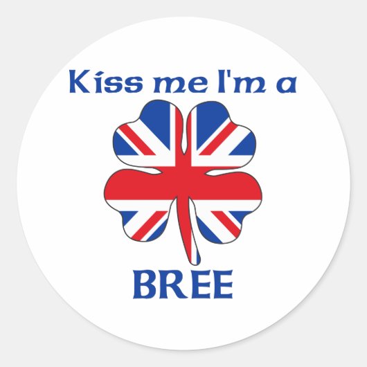 英パーソナライズされた国キス私はBree ラウンドシール (正面)