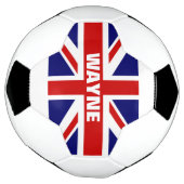 英パーソナライズされた国ユニオン・ジャック国旗のサッカーボール サッカーボール (回転)