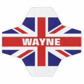 英パーソナライズされた国ユニオン・ジャック国旗のサッカーボール サッカーボール (フラット)