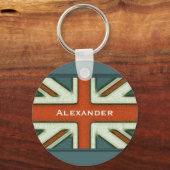 英パーソナライズされた国国旗 キーホルダー (正面)